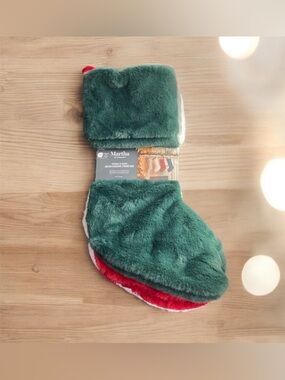 NEW Martha Stewart Faux Fur Christmas Stocking Set Of 4 Multicolor Luxurious